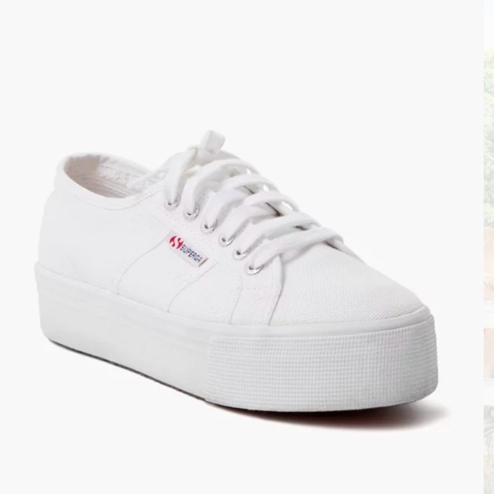 SUPERGA Acot White Platform Sneakers Never Worn